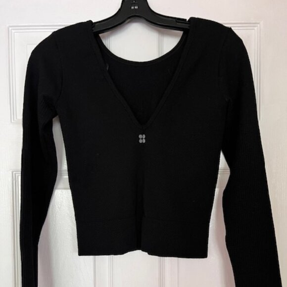 Sweaty Betty Black Coverup Top in Excellent Condition Sz M or US 8-10 - Picture 2 of 4